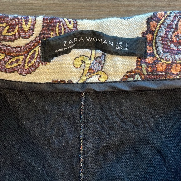 Zara Flared A-Line Paisley Jacquard Print Size  S - Picture 14 of 16